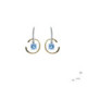 Silver, gold and topaz earrings