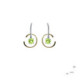 Silver, gold and peridot earrings