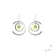 Silver, gold and peridot earrings