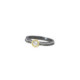 Silver, gold and grown laboratori  brilliant ring