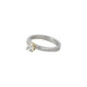 Silver, 18k gold and ecological brilliant ring