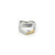 Silver, gold and brilliant ring