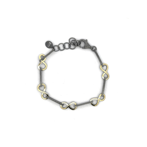 Silver and gold bracelet